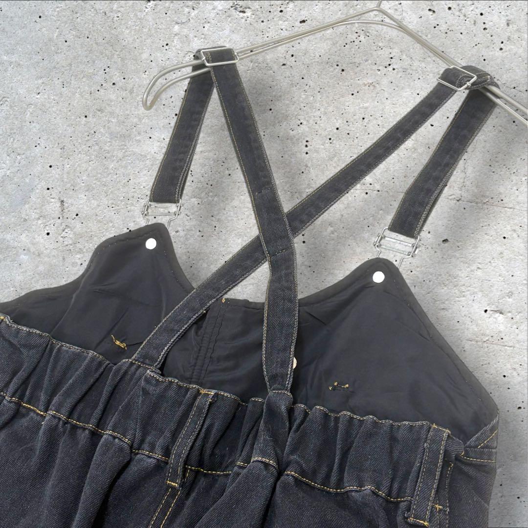 ミカーレミカーレ★ デニムサロペット★ブラック★ゆったり★オーバーオール