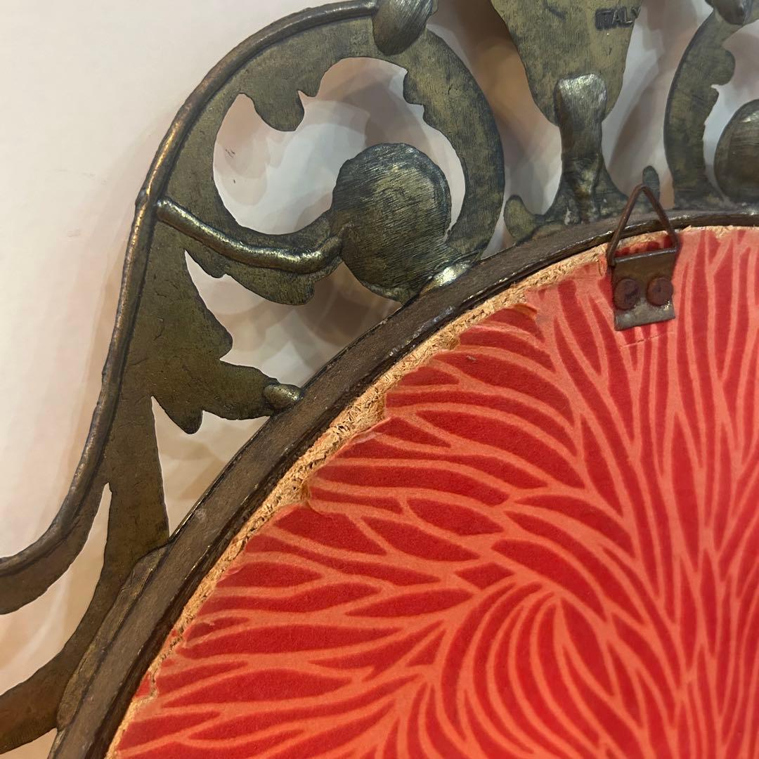 ☆イタリア製☆アンティーク　壁掛け　鏡　ミラー　フレンチ　ビンテージ　アールデコ