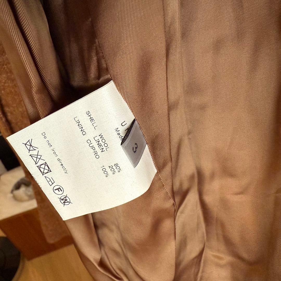 UNUSED★WOOL LINEN COAT (3)