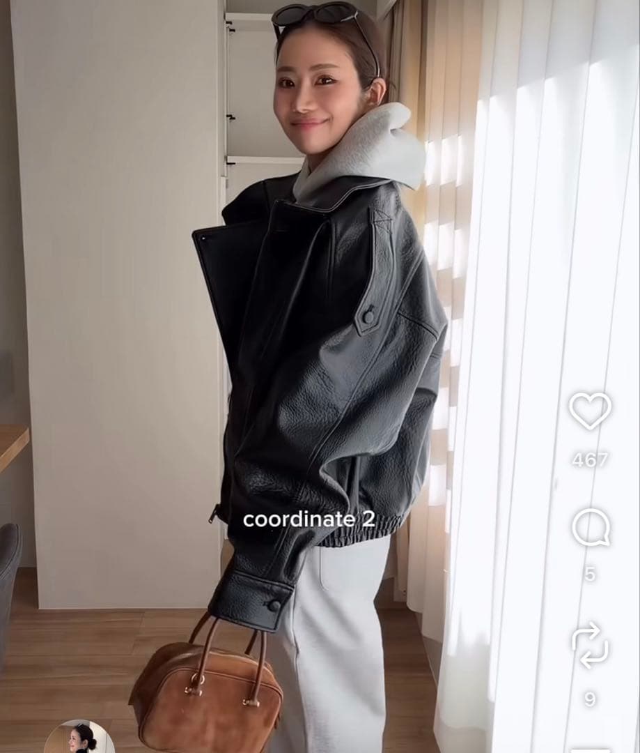 【完売品】ZARAフェイクレザージャケット⭐︎ブラックL