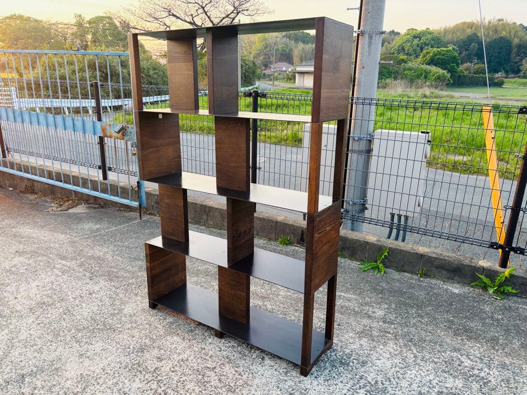 J34★スクエアルーツ★定価30万 美品 飾り棚 本棚 スチール製棚板