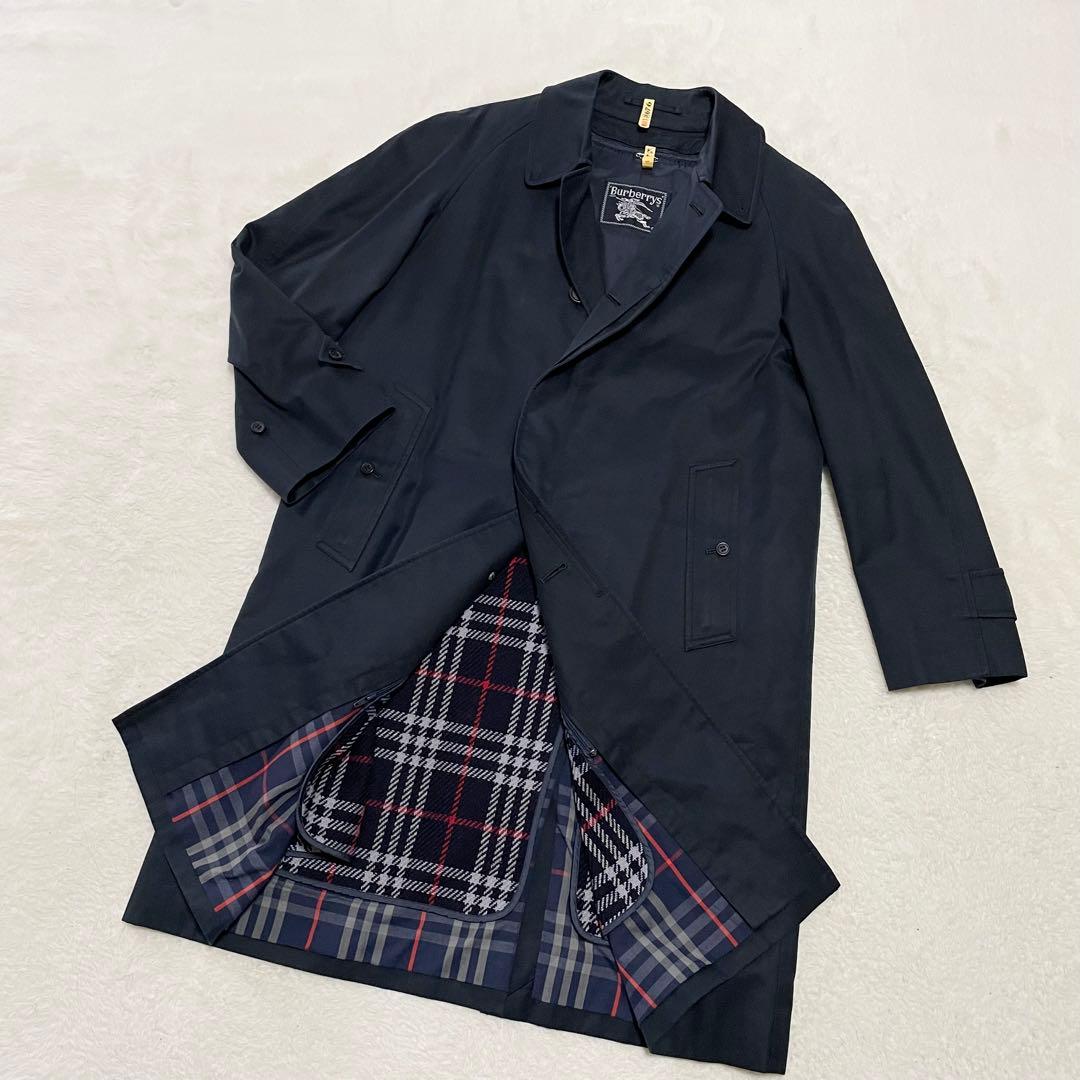 極美品 バーバリーズ トレンチコート ロング ネイビー ノバチェック ライナ