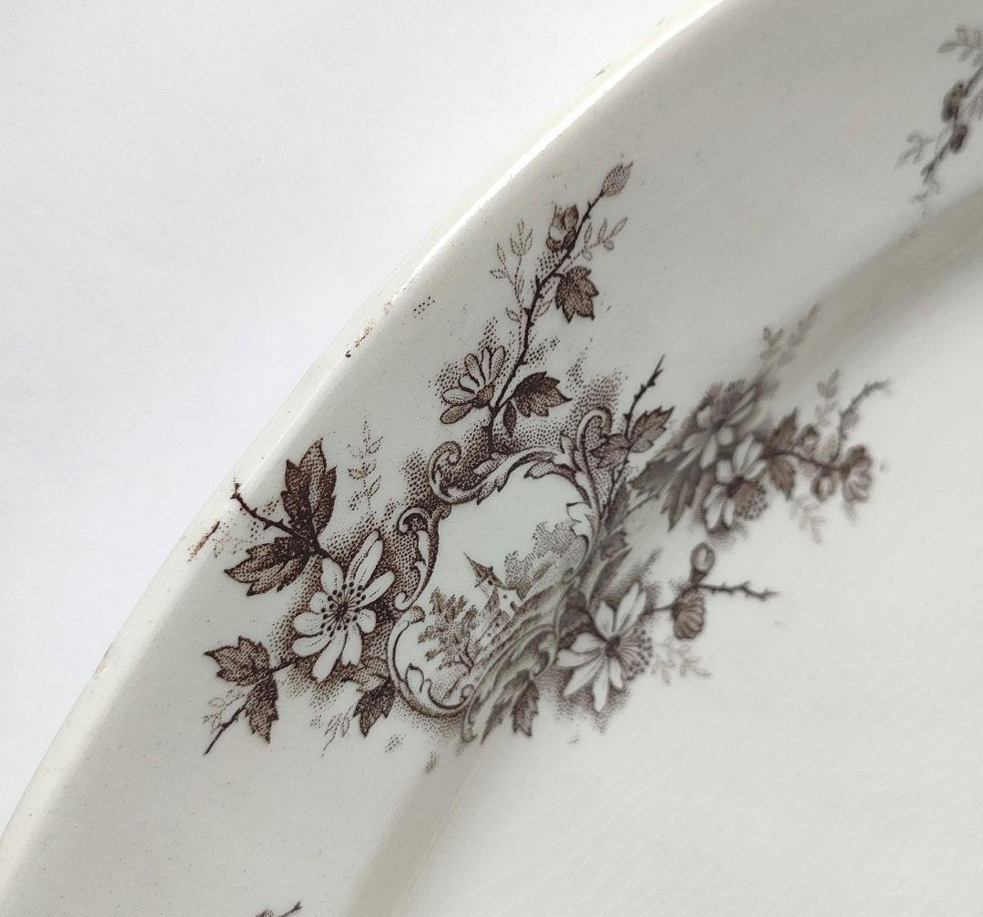 希少　美品　ジョワジールロワ　ポンパドール　オーバル皿　フランスアンティーク