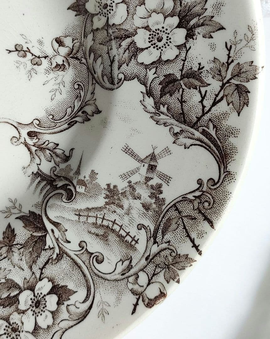 希少　美品　ジョワジールロワ　ポンパドール　オーバル皿　フランスアンティーク