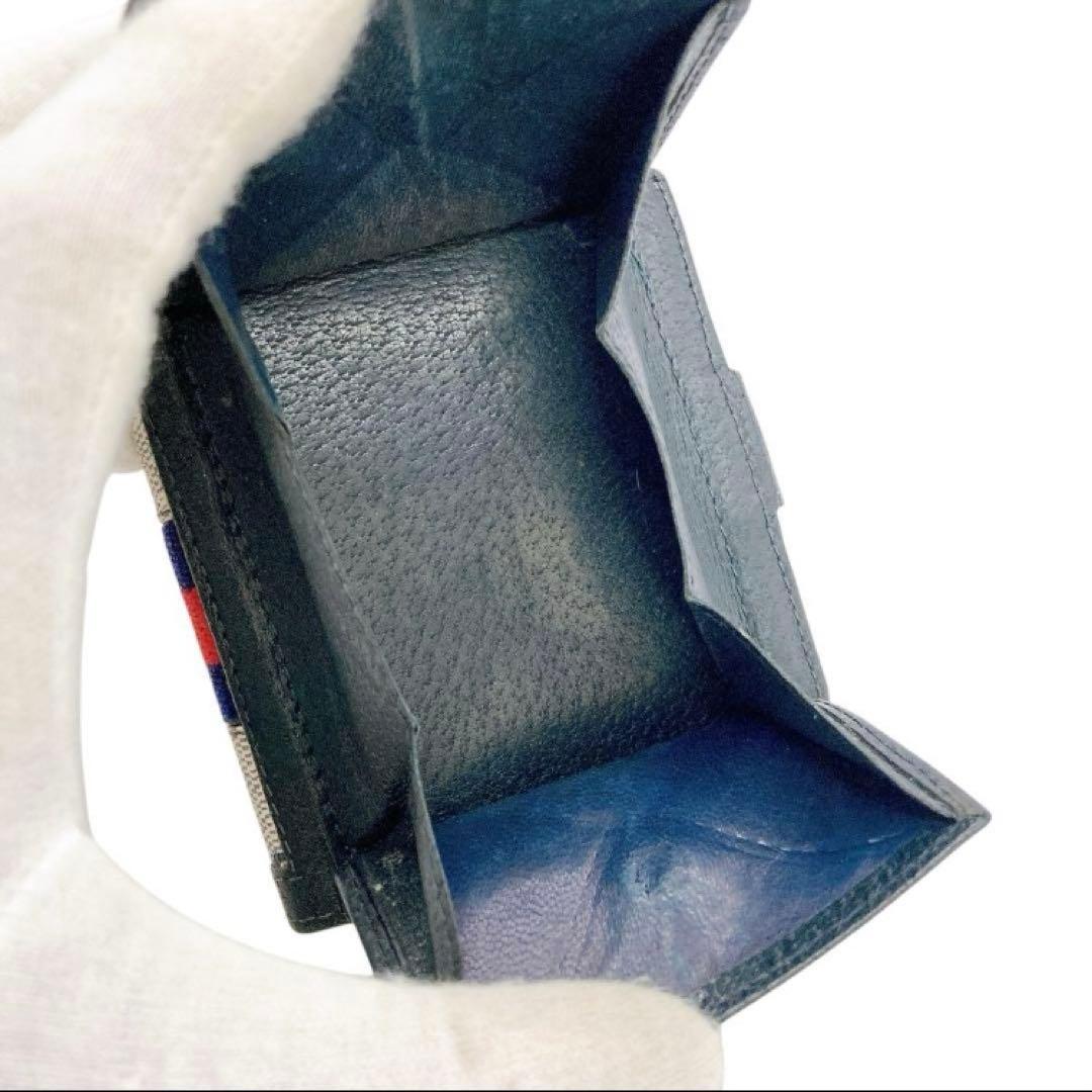 美品✨GUCCI オールドグッチ　GGスプリーム　シェリーライン　二つ折り財布