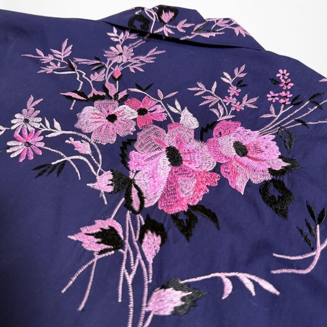 DRIES VAN NOTEN 花柄 刺繍 開襟 半袖シャツ