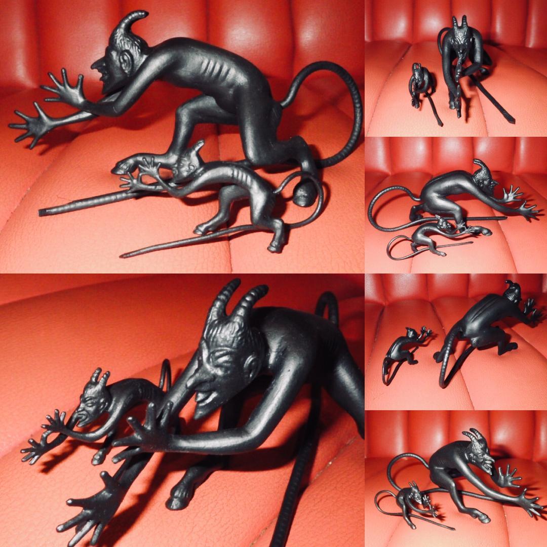 70’S★デビル★オブジェ★置物★2体セット★悪魔★サタン★ソビエト★ビンテージ