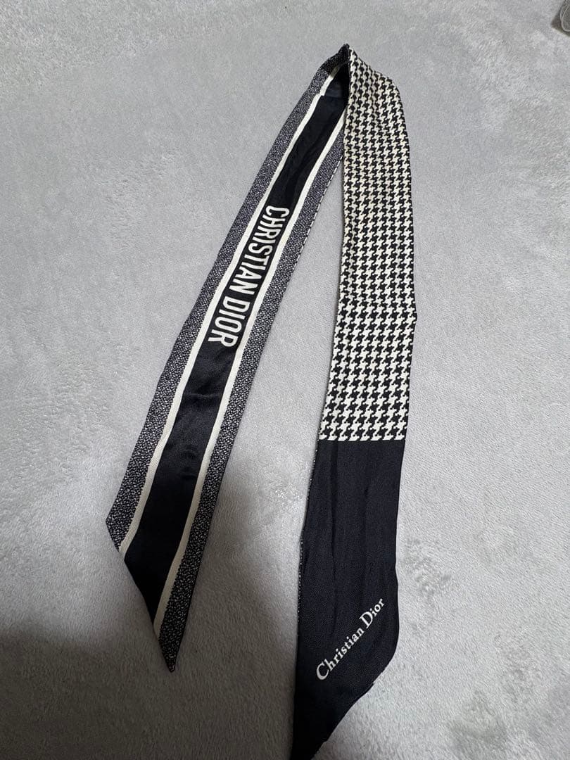 Christian Dior スカーフ ブラック・ホワイト