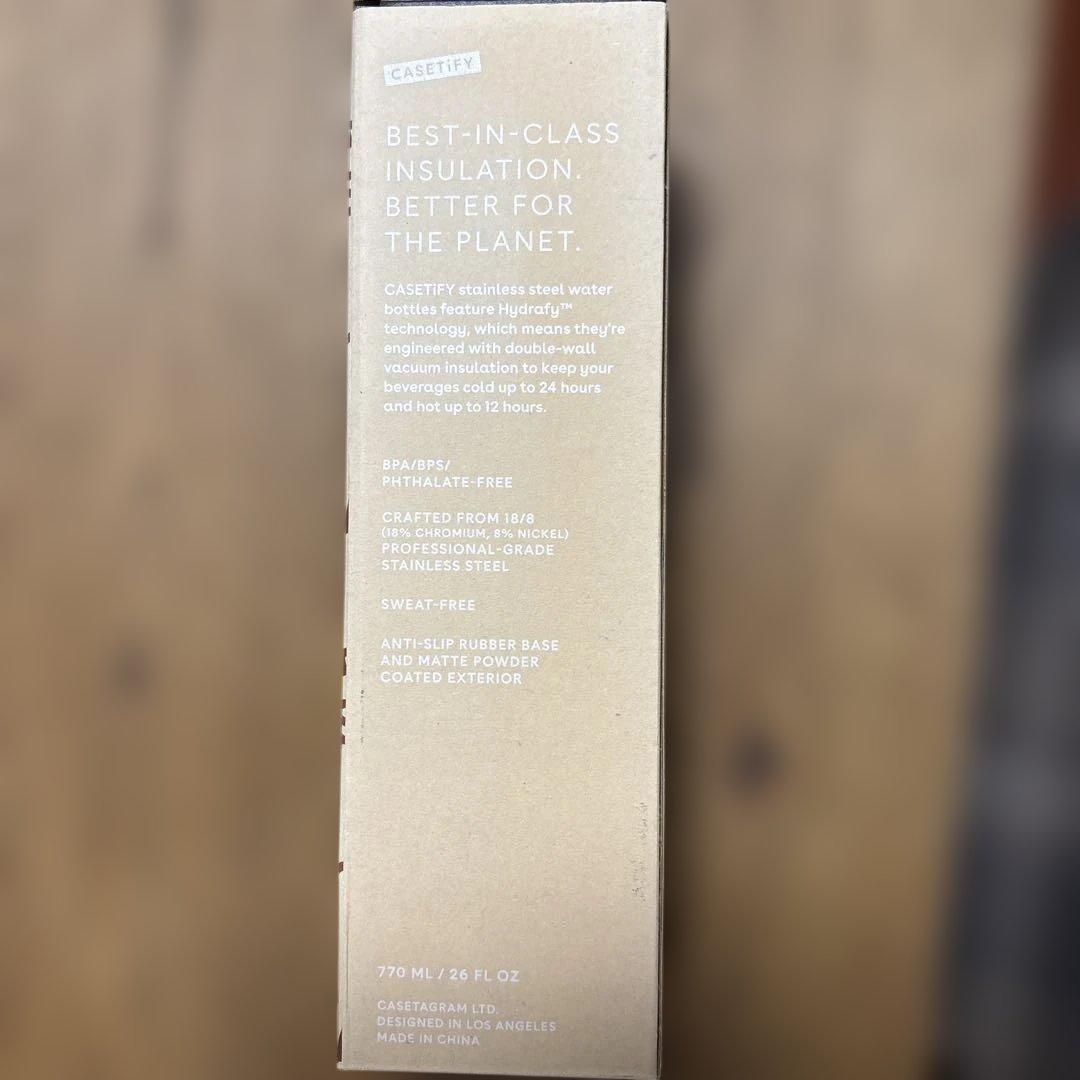 CASETIFY ステンレス水筒 770ml マットブラック