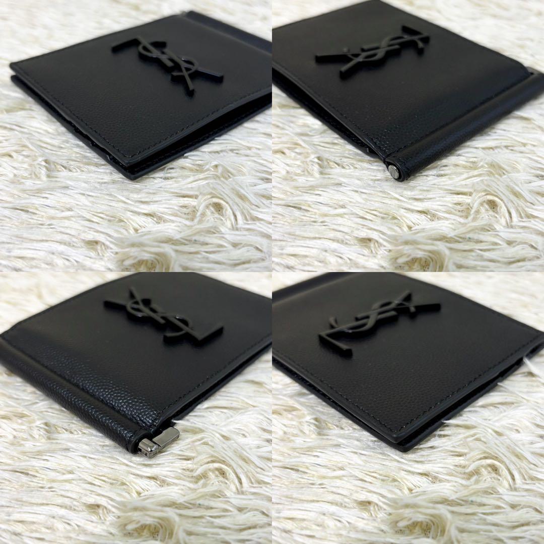 【未使用】サンローラン マネークリップ キャビアスキン YSL カサンドラ