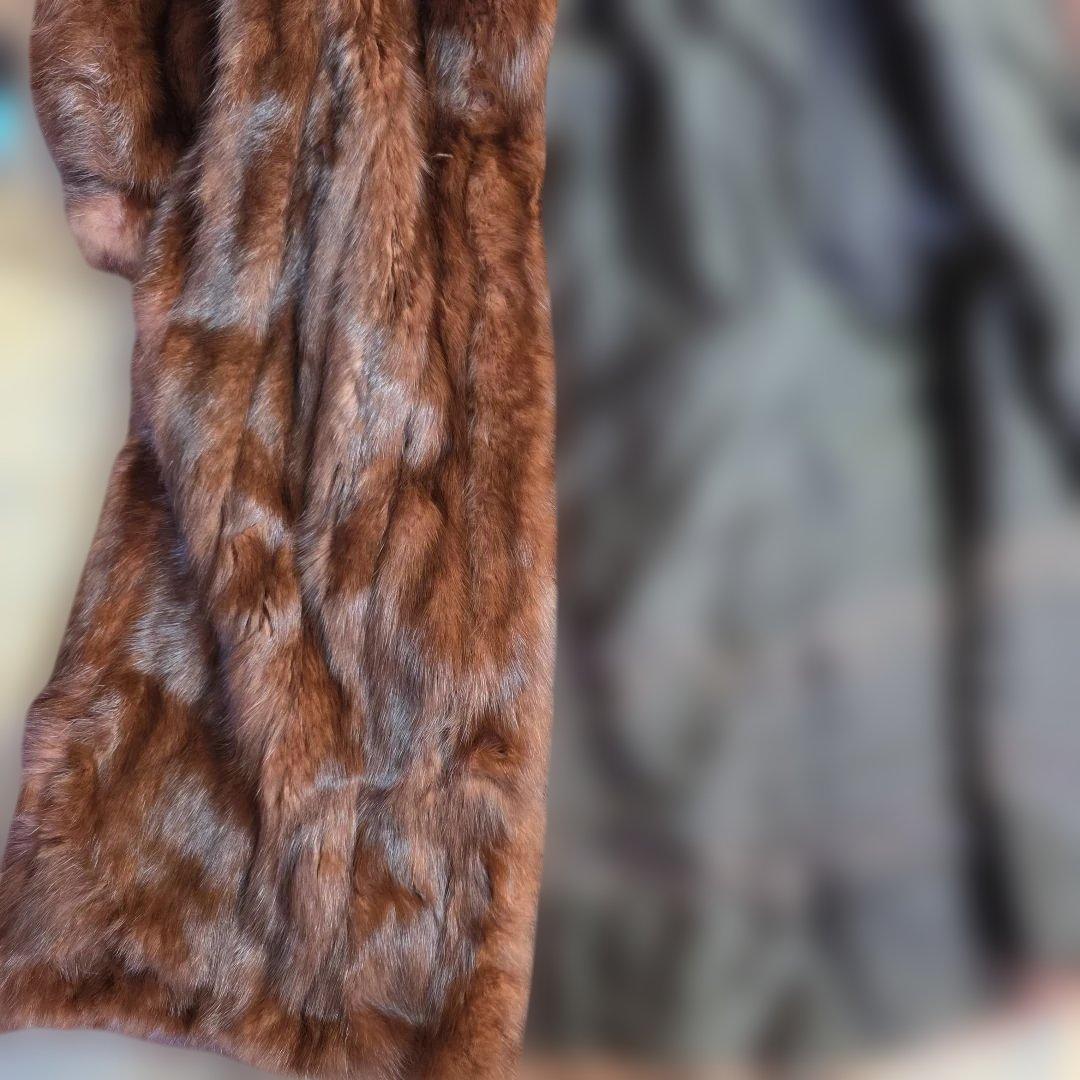 最高級 美品 SOBOL ソボル ロシアンセーブル 毛皮 ロング コート