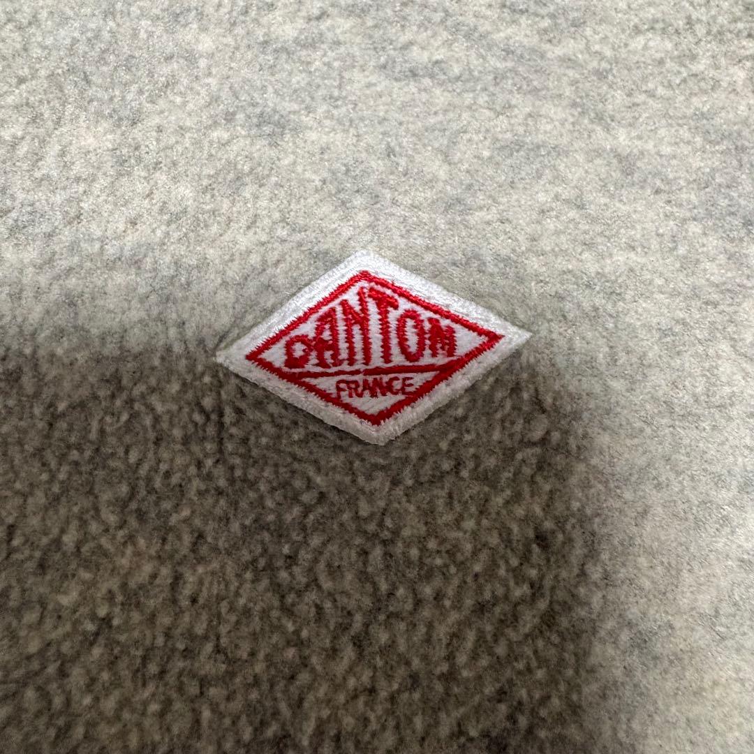 ダントン DANTON フリース カーディガン ノーカラー 42 XL マーブル