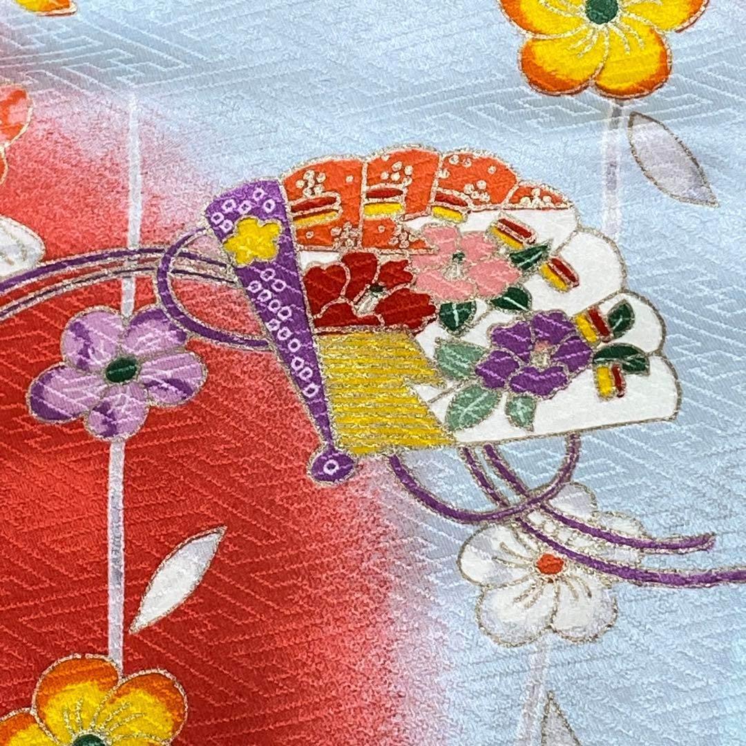 【着物と帯 時流】197ys◆3才女の子着物&被布コート+長襦袢バッグセット正絹