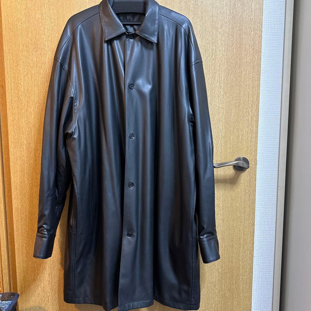 ジャケット・アウター AMERI FAKE LEATHER SHIRT JACKET