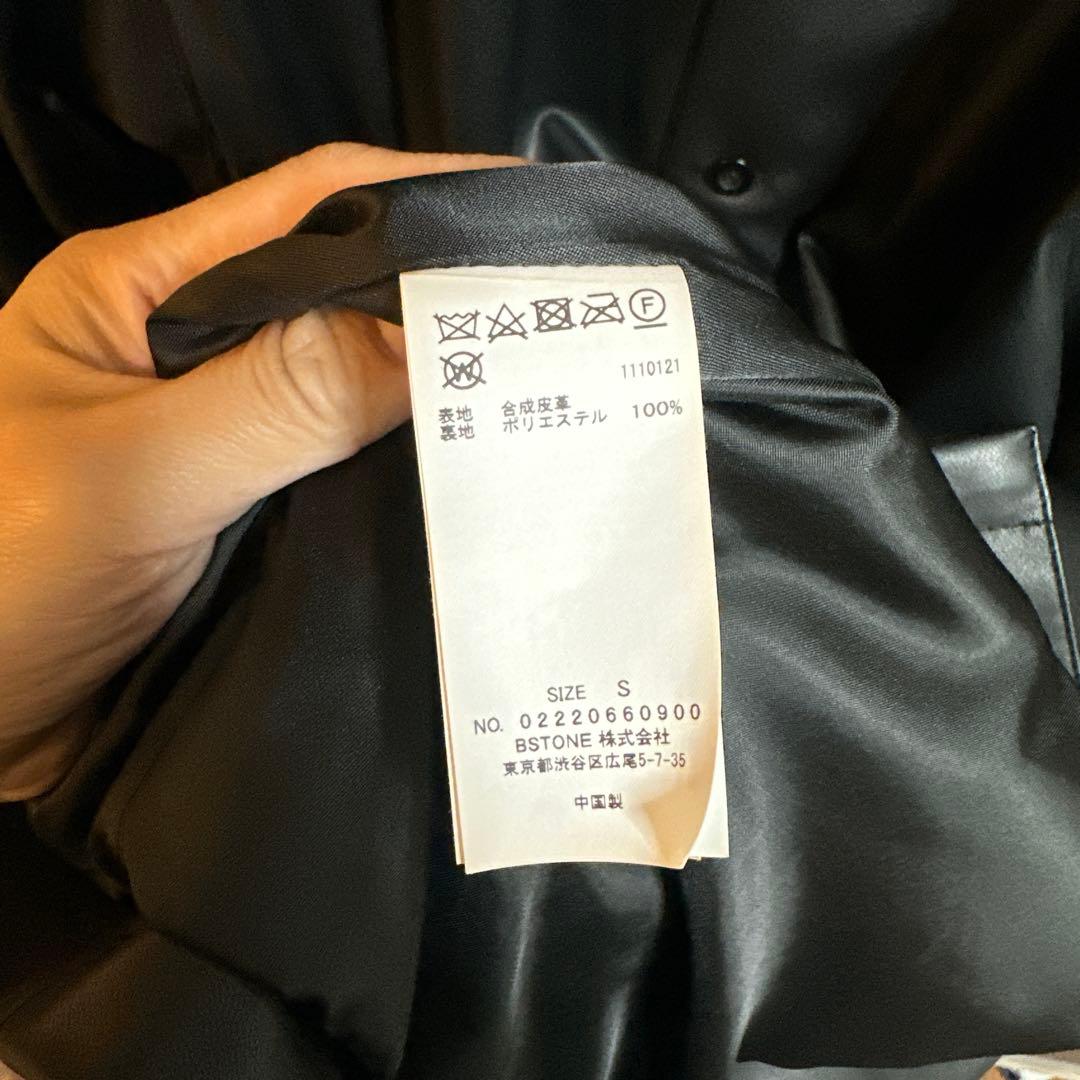 ジャケット・アウター AMERI FAKE LEATHER SHIRT JACKET