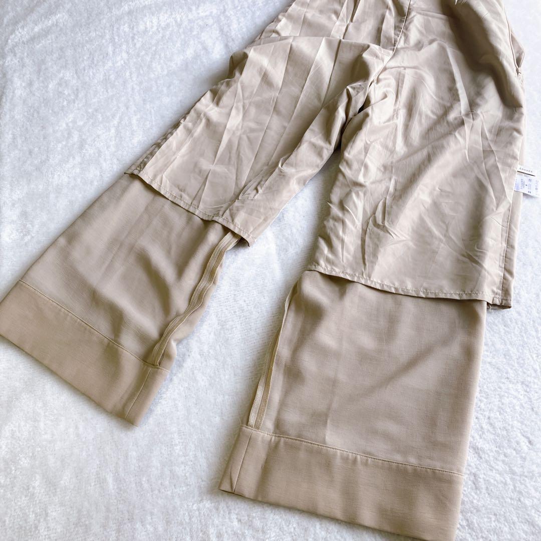 美品✨anuans アニュアンス【M】ワンショルフリルオールインワン 肩リボン