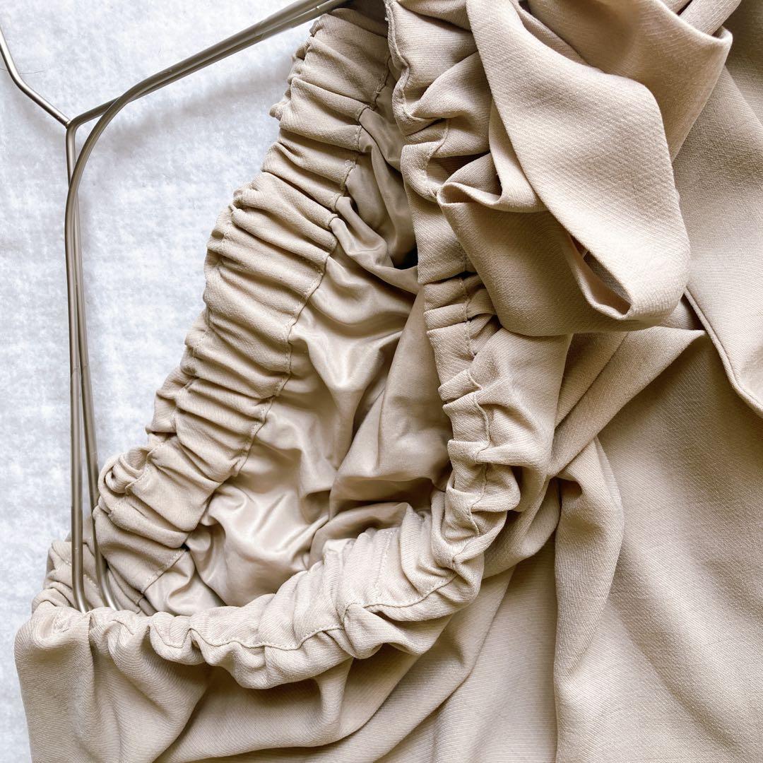 美品✨anuans アニュアンス【M】ワンショルフリルオールインワン 肩リボン