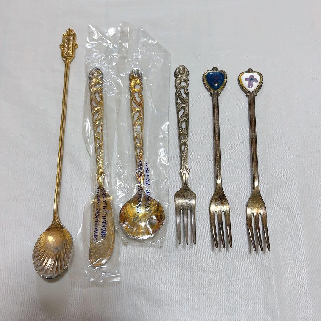 アンティーク カトラリーセット 6点 スプーン フォーク バターナイフ