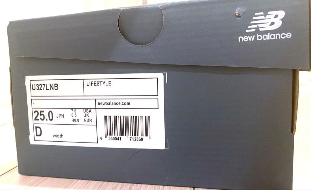 新品未使用 ニューバランス327 黒 ブラック25㎝ ユニセックスU327LNB