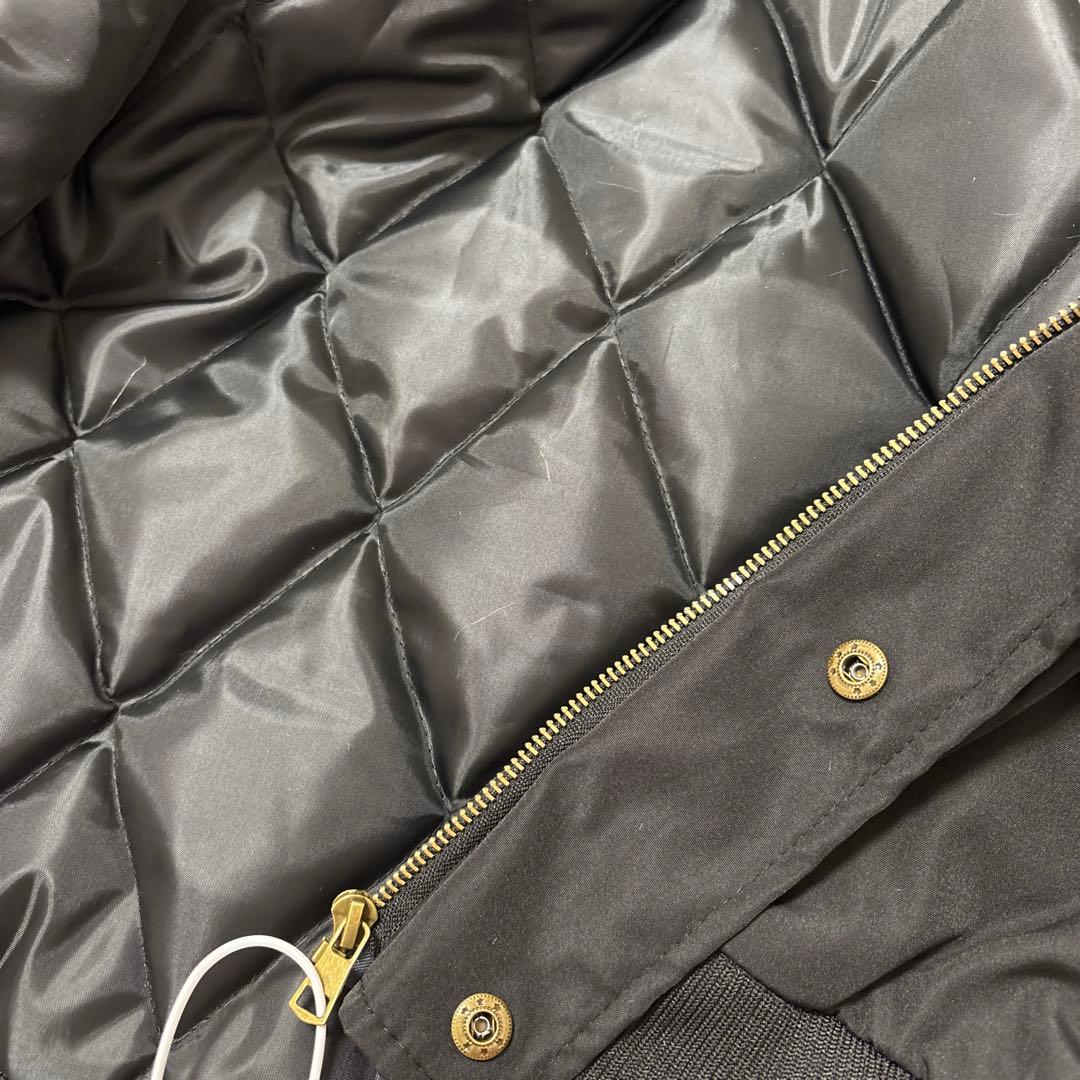 フード付きレオパダウン ヒョウ柄ファージャケットMA1 新品 M