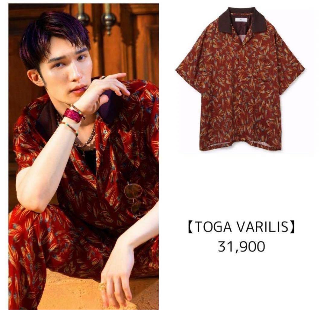 TOGA VIRILIS オープンカラーシャツ　柄シャツ