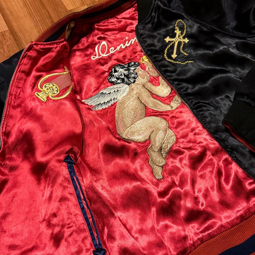 超美品希少サイズ42！ドゥニーム リバーシブルスカジャン 天使/悪魔 レーヨン