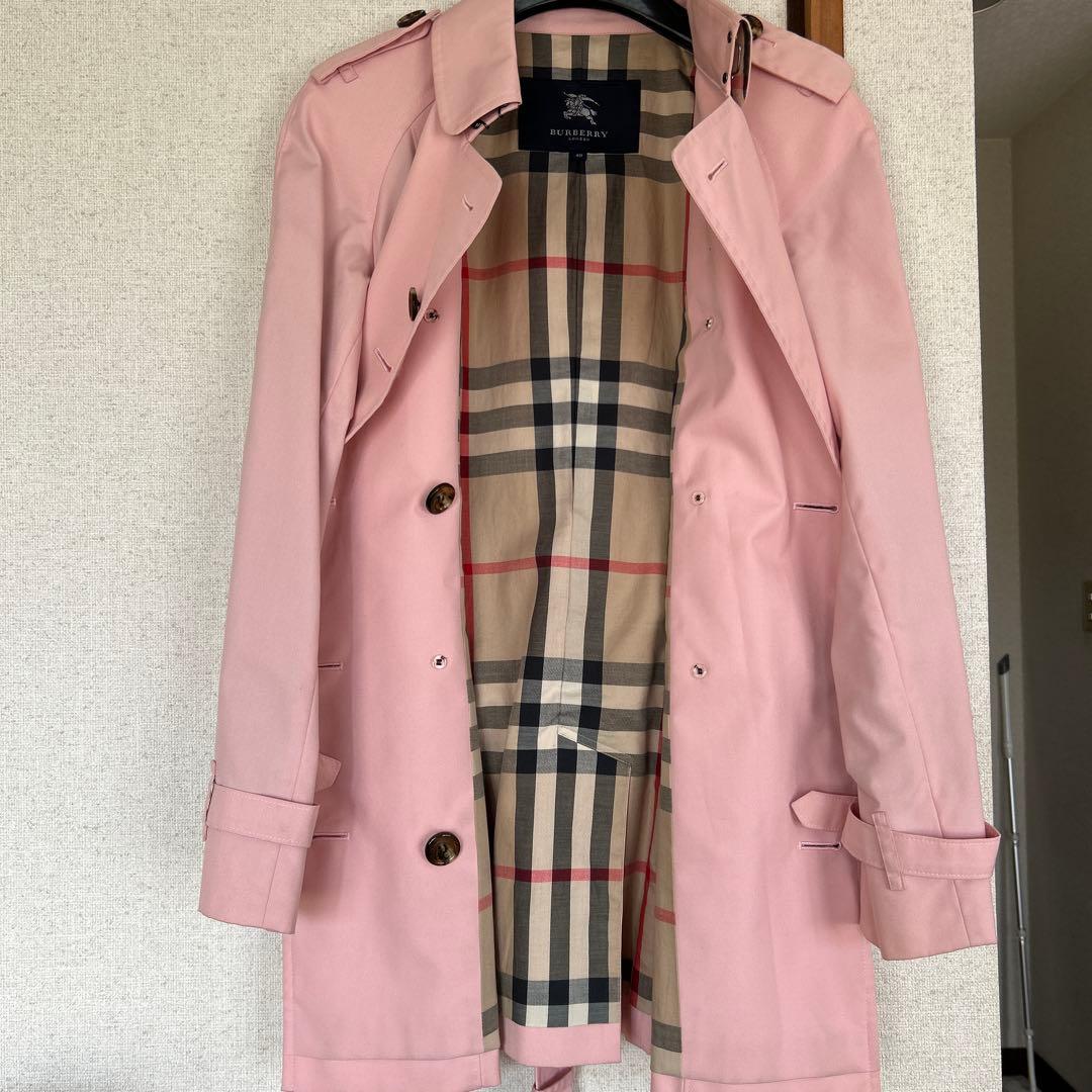 BURBERRY ピンク トレンチコート 40