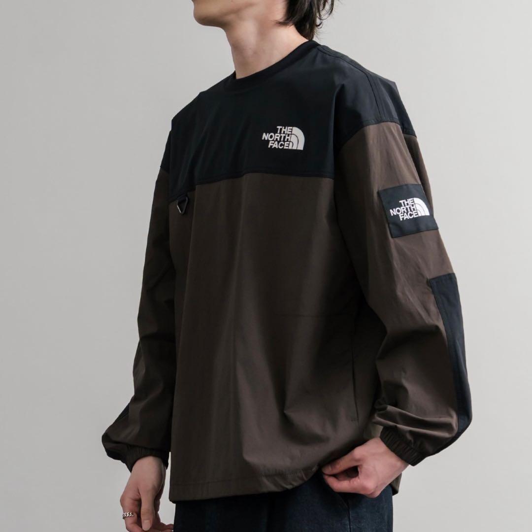 M＊アルバニークルーネック　ブラウン　黒＊ロンT＊ノースフェイス＊韓国限定