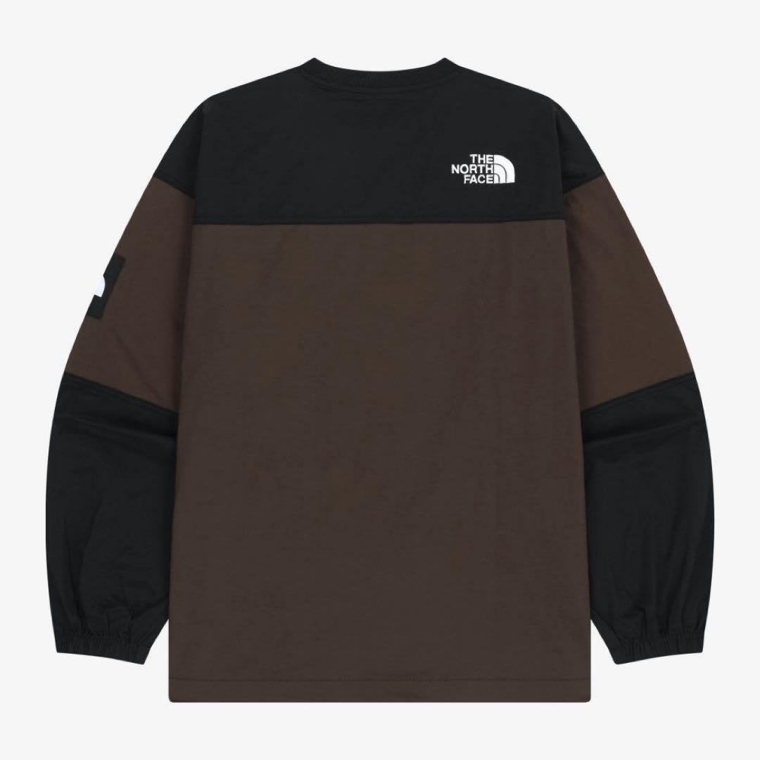M＊アルバニークルーネック　ブラウン　黒＊ロンT＊ノースフェイス＊韓国限定
