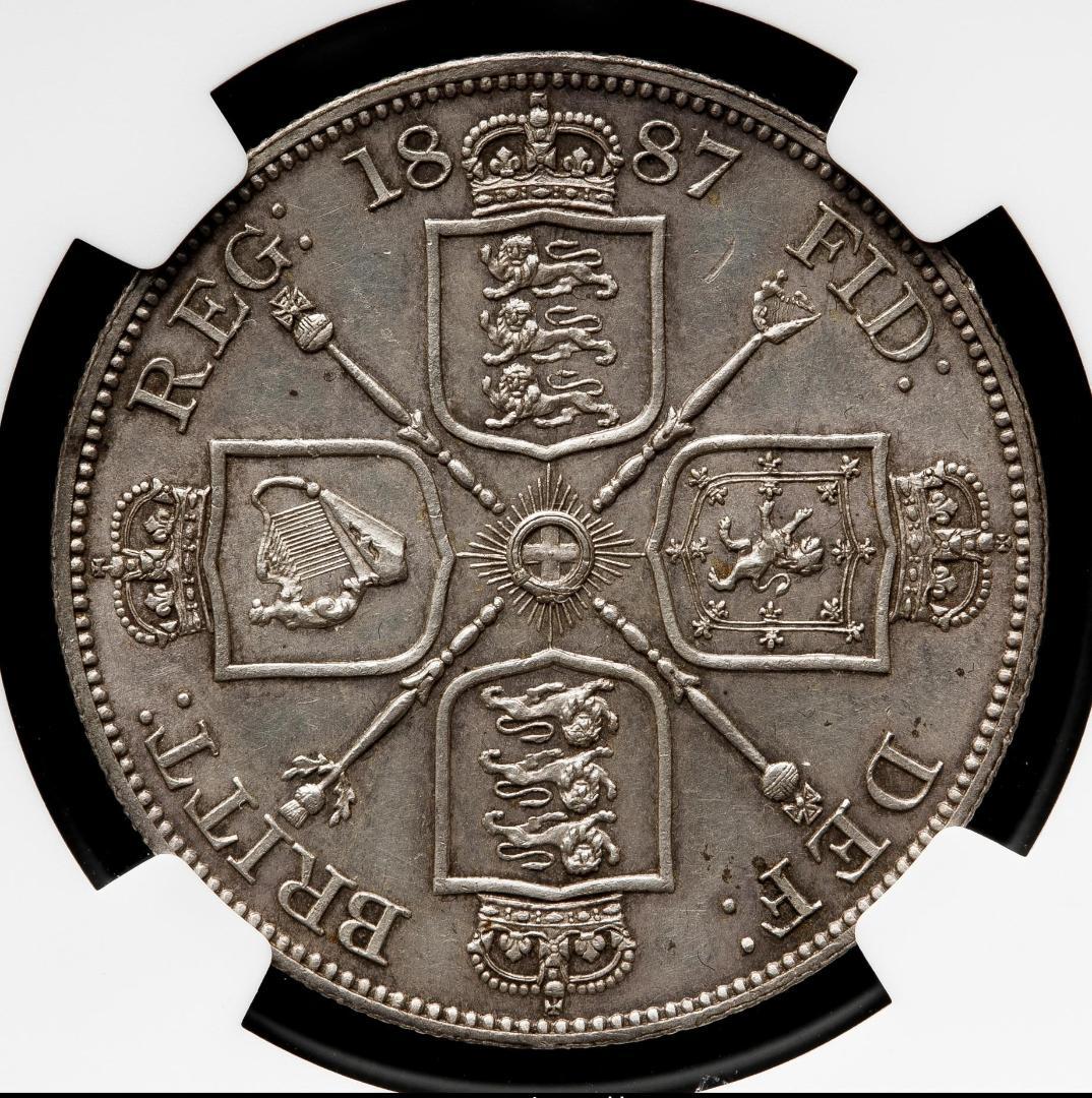NGC-AU Details“Cleaned”　ヴィクトリア 銀貨　1887