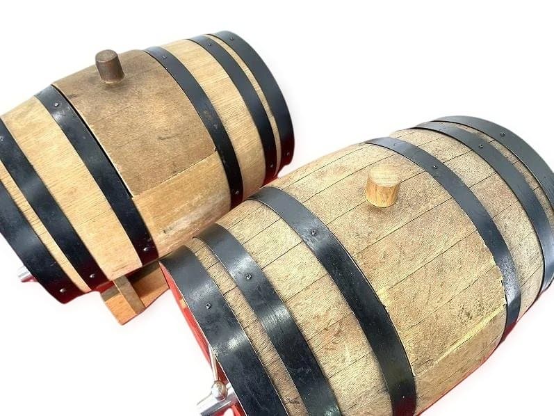 木樽ワインサーバー スタンド付き 2個セット ワイン樽 酒樽 メルシャン