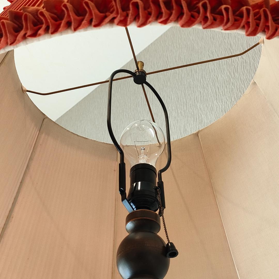 オールウッドベース　アンティーク　スタンドランプ　プリーツシェード