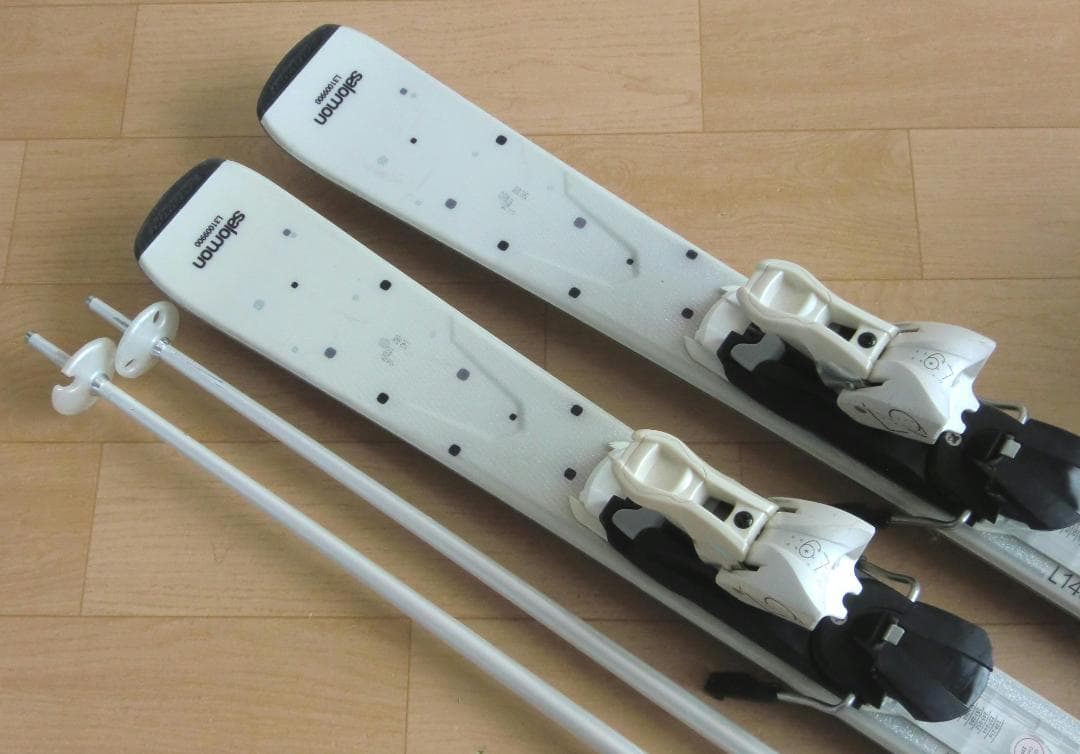 ■■送料無料■サロモン■女性用スキー4点セット■143/24.5■メンテ付■■