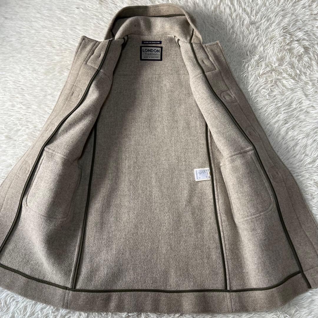 【美品】ロンドントラディション　ビームス別注　ヘリンボーン　ロングダッフルコート
