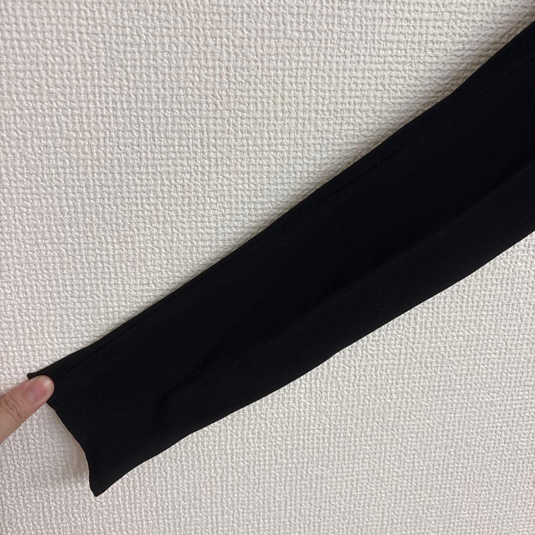 36 N°21 黒　ブラック　肩紐　パーティ　ロングドレス