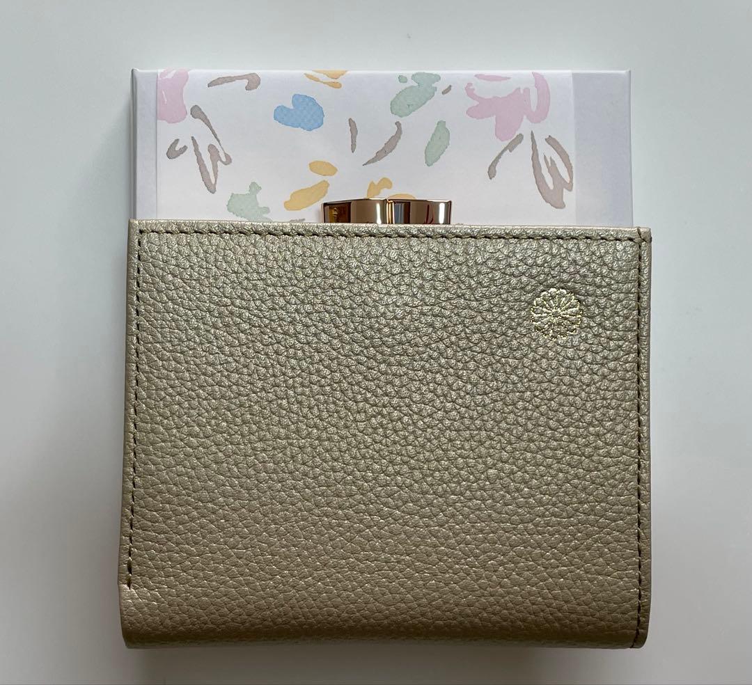 【新品未使用】皇居　財布　がま口　ゴールド　金