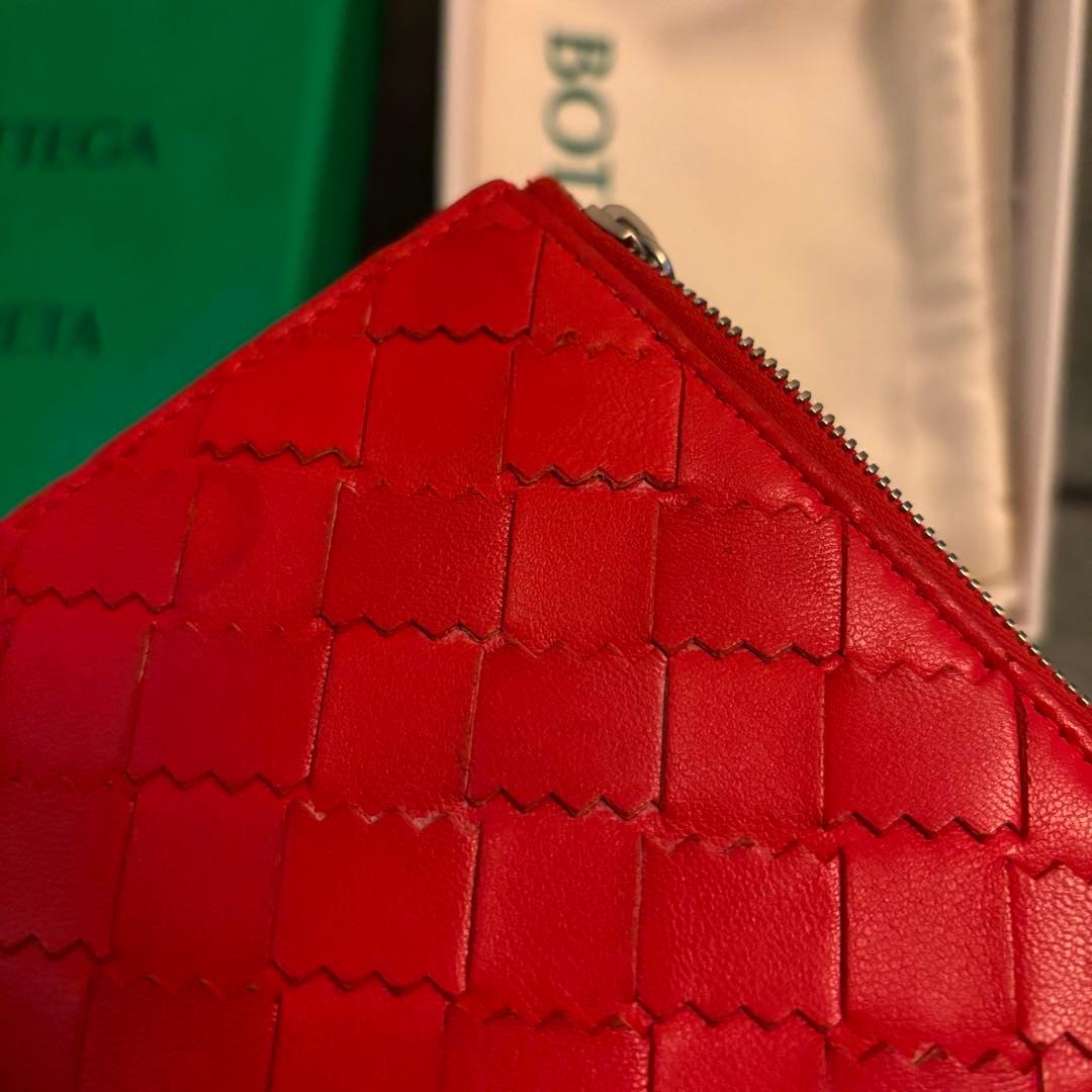 BOTTEGA VENETA 二つ折り財布 レッド