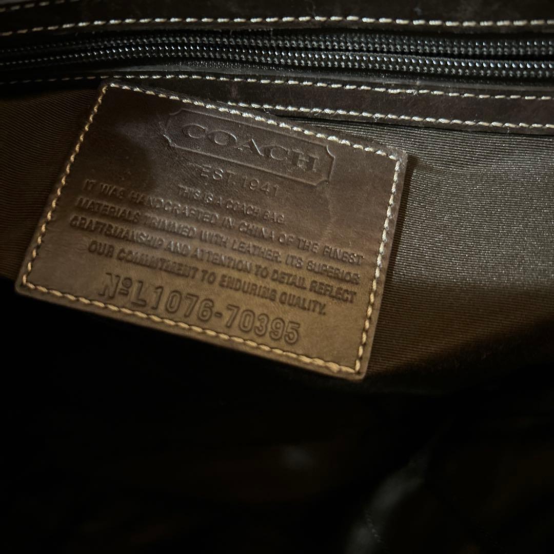 コーチ 70395 シグネチャー トートバッグ PVC COACH ブラウン