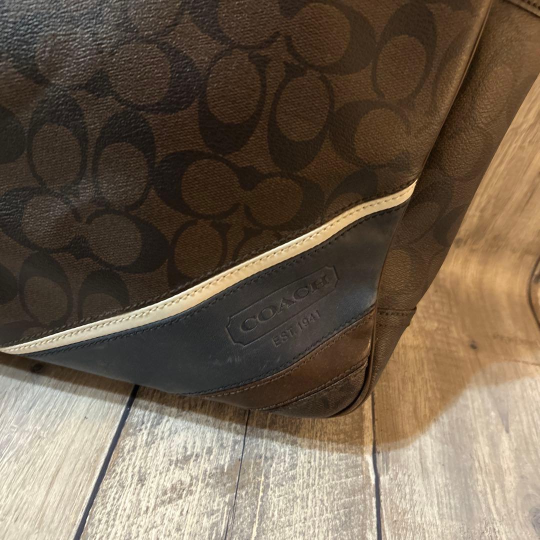コーチ 70395 シグネチャー トートバッグ PVC COACH ブラウン