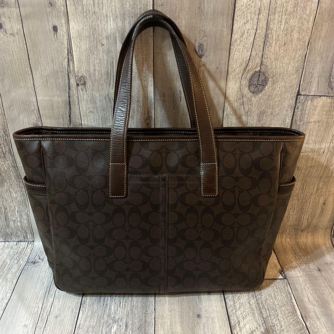 コーチ 70395 シグネチャー トートバッグ PVC COACH ブラウン