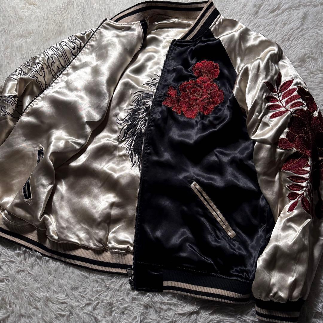 t*k様 極美品✨絡繰魂 粋　スカジャン　リバーシブル　百獣の王　豪華刺繍　獅子