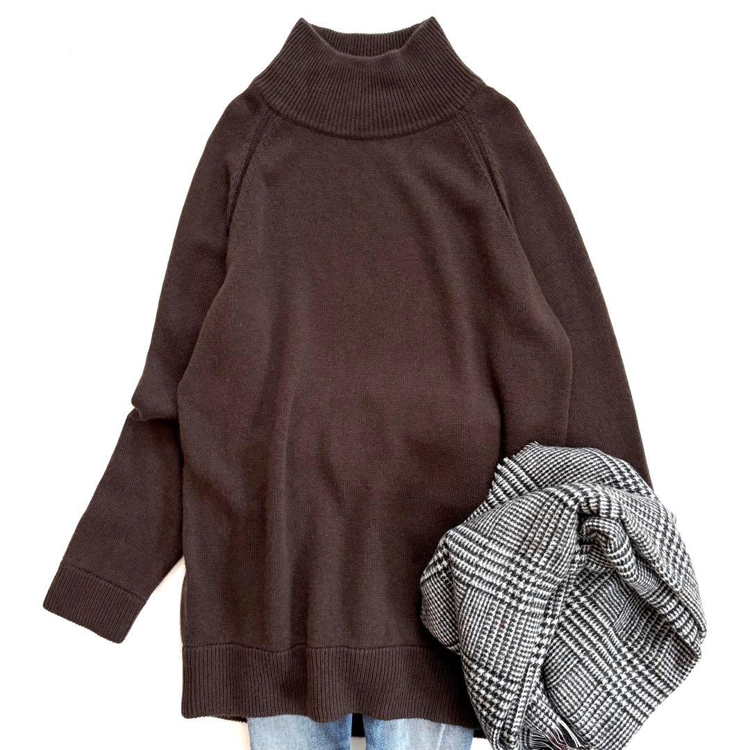 美品 ドゥーズィエムクラス PAN パン ウールカシミヤ タートルニット