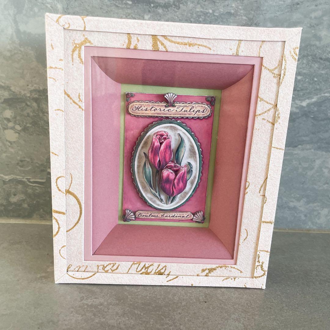 シャドーボックス 完成品 チューリップ⑅︎◡̈︎*