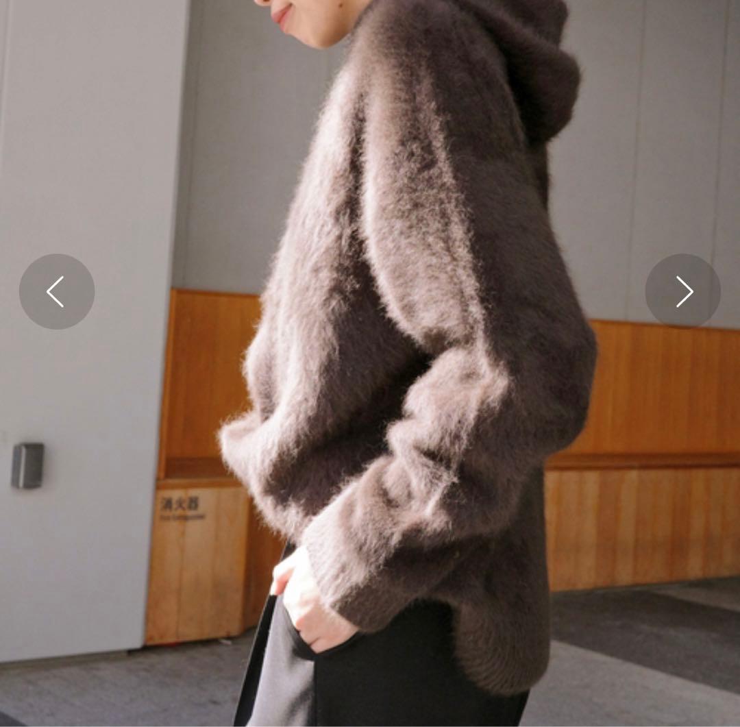 AP STUDIO 2024AW フォックスカシミヤフーディ― 美品　ブラウン