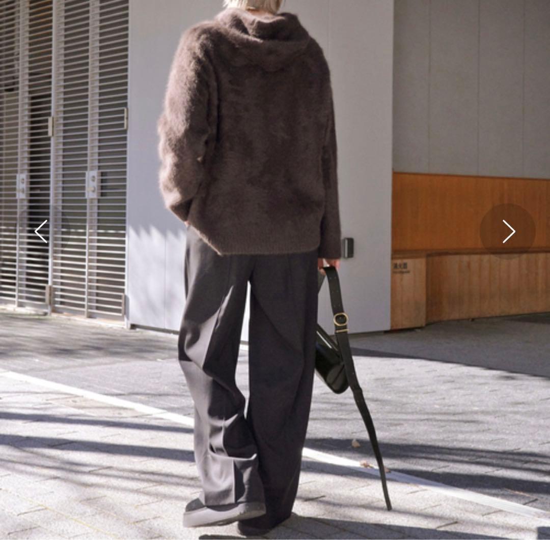 AP STUDIO 2024AW フォックスカシミヤフーディ― 美品　ブラウン