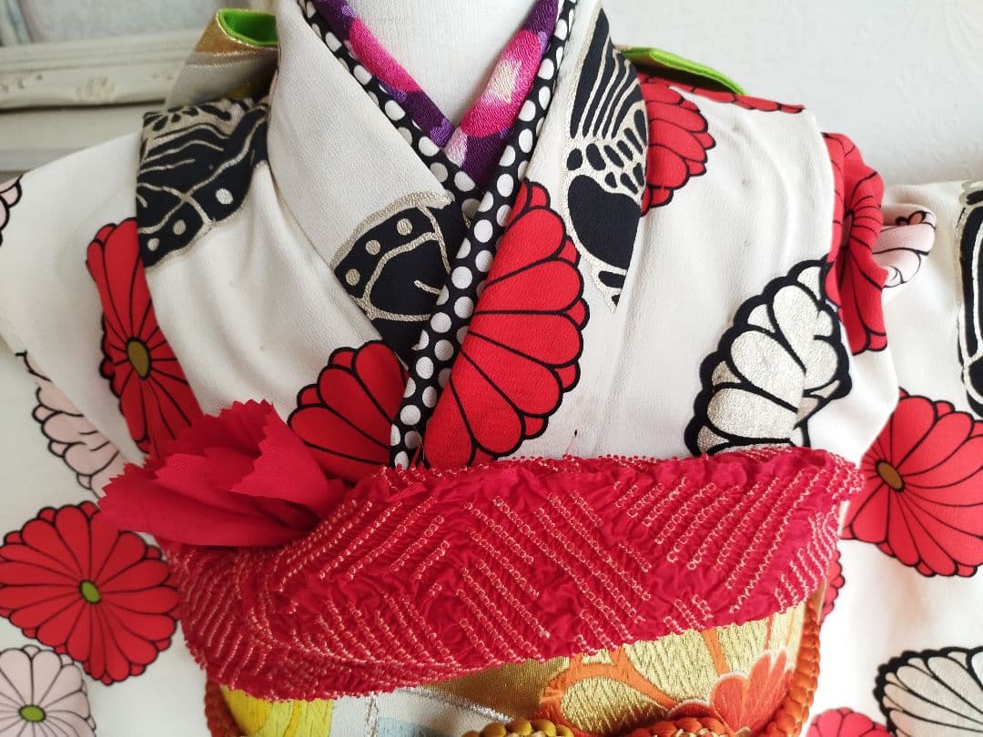 専用です☆大正浪漫アンティーク個性的着物とカラフル帯セット