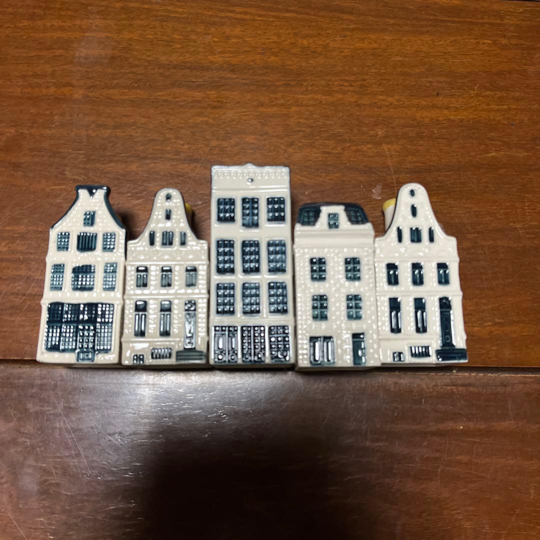 オランダ航空KLMデルフト焼ミニチュアブルーハウス