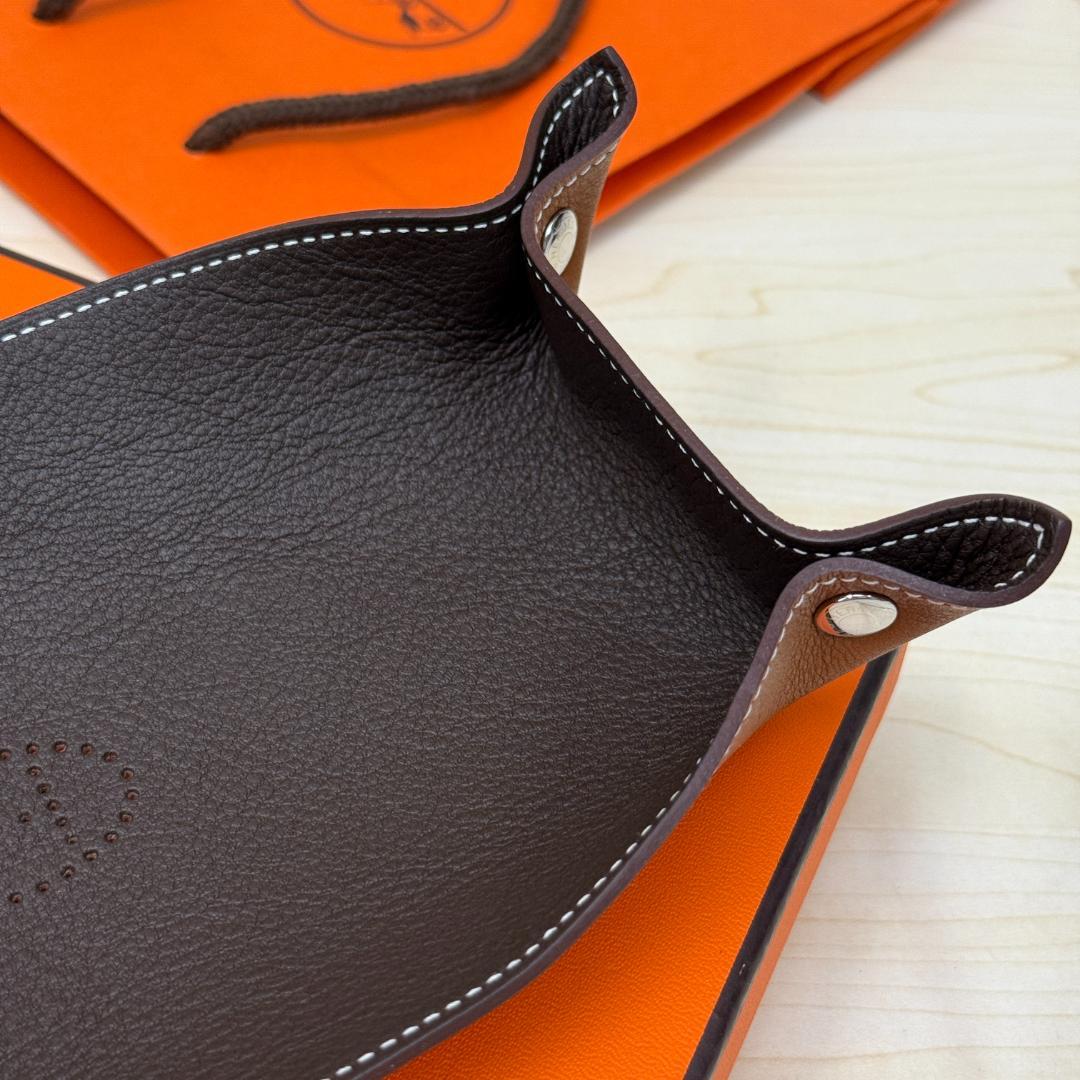 エルメス ミーズ エ ルランス デスク Z刻印 レザー ブラウン 小物入れ