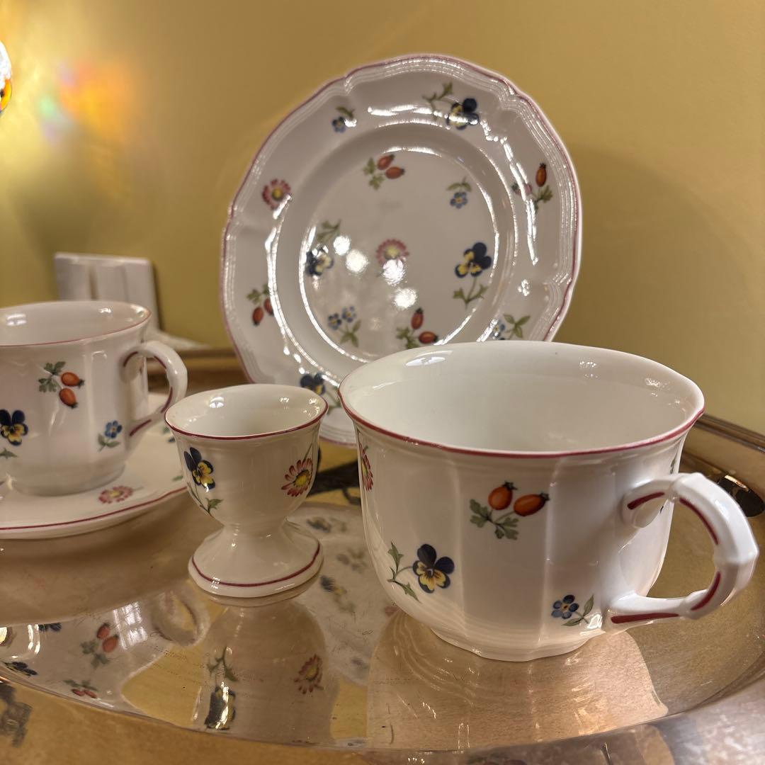 希少　美品　ビレロイボッホ　プチフルール　モーニングセット　カップソーサー　他