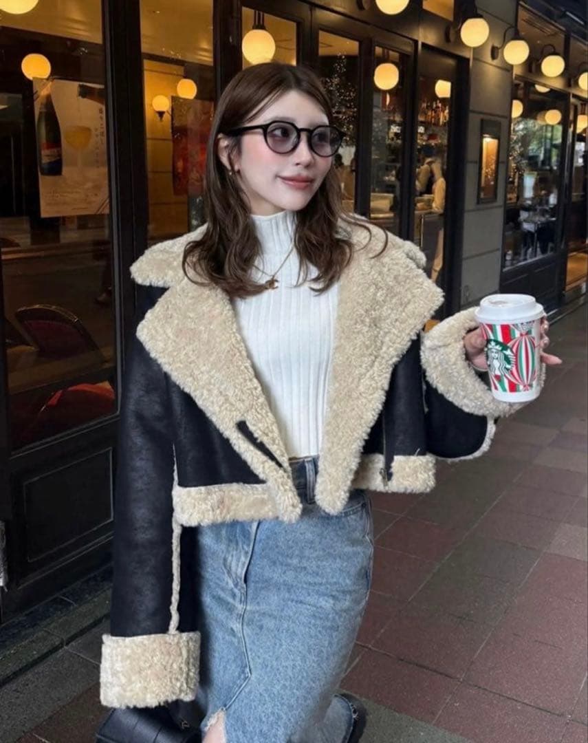 Diante 【CROPPED BOA MOUTON JACKET】